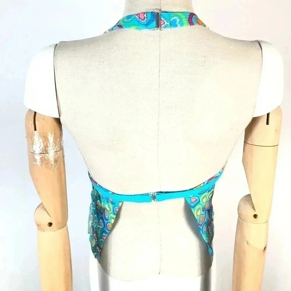 💕Angel Beach Girl's Blue Green Tankini Top  Swimsuit - Picture 4 of 8